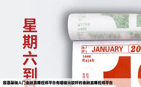 股票基础入门金融直播视频平台有哪些比较好的金融直播视频平台