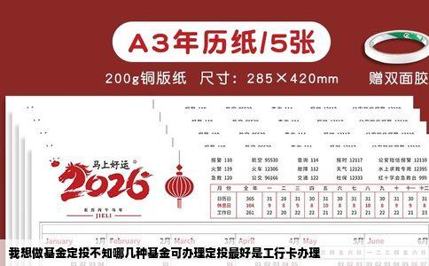 我想做基金定投不知哪几种基金可办理定投最好是工行卡办理