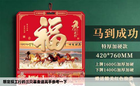 想定投工行的三只基金请高手参考一下