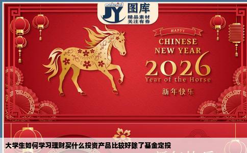 大学生如何学习理财买什么投资产品比较好除了基金定投