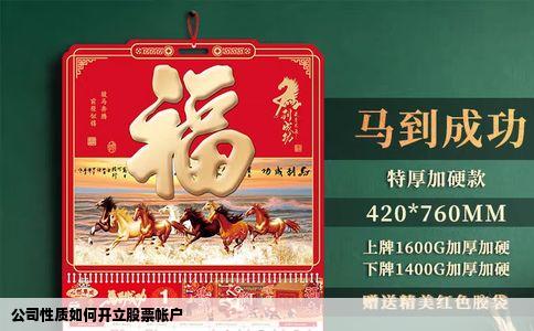 公司性质如何开立股票帐户