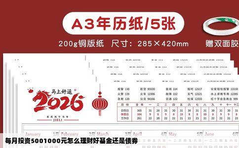 每月投资5001000元怎么理财好基金还是债券