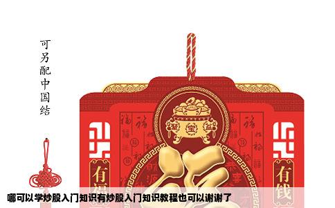 哪可以学炒股入门知识有炒股入门知识教程也可以谢谢了