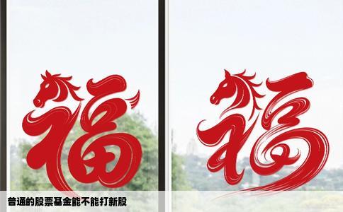 普通的股票基金能不能打新股