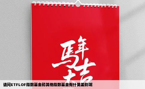 请问ETFLOF指数基金和其他指数基金有什莫差别呢