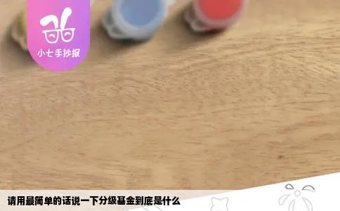 请用最简单的话说一下分级基金到底是什么
