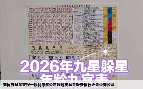 如何办基金定投一般利率多少定投哪支基金好去银行还是证券公司