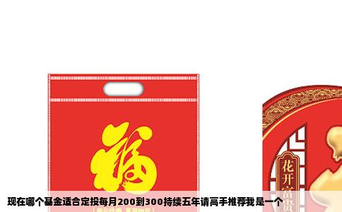 现在哪个基金适合定投每月200到300持续五年请高手推荐我是一个
