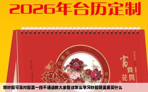 想炒股可是对股票一窍不通请教大家我该怎么学习炒股啊需要买什么