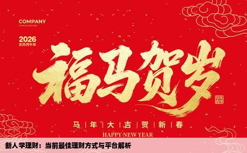新人学理财：当前最佳理财方式与平台解析