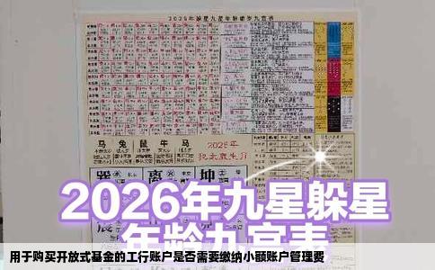 用于购买开放式基金的工行账户是否需要缴纳小额账户管理费