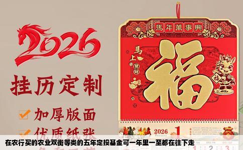 在农行买的农业双衡等类的五年定投基金可一年里一至都在往下走