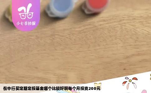 在中行买定期定投基金哪个比较好啊每个月投资200元