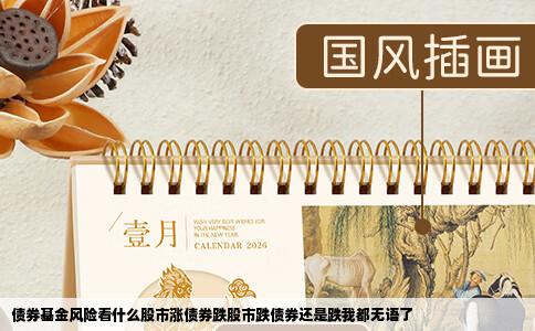 债券基金风险看什么股市涨债券跌股市跌债券还是跌我都无语了