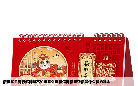 债券基金有很多种类不知道怎么选择信用债可转债是什么样的基金
