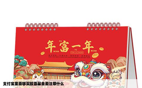 支付宝里面够买股票基金要注意什么